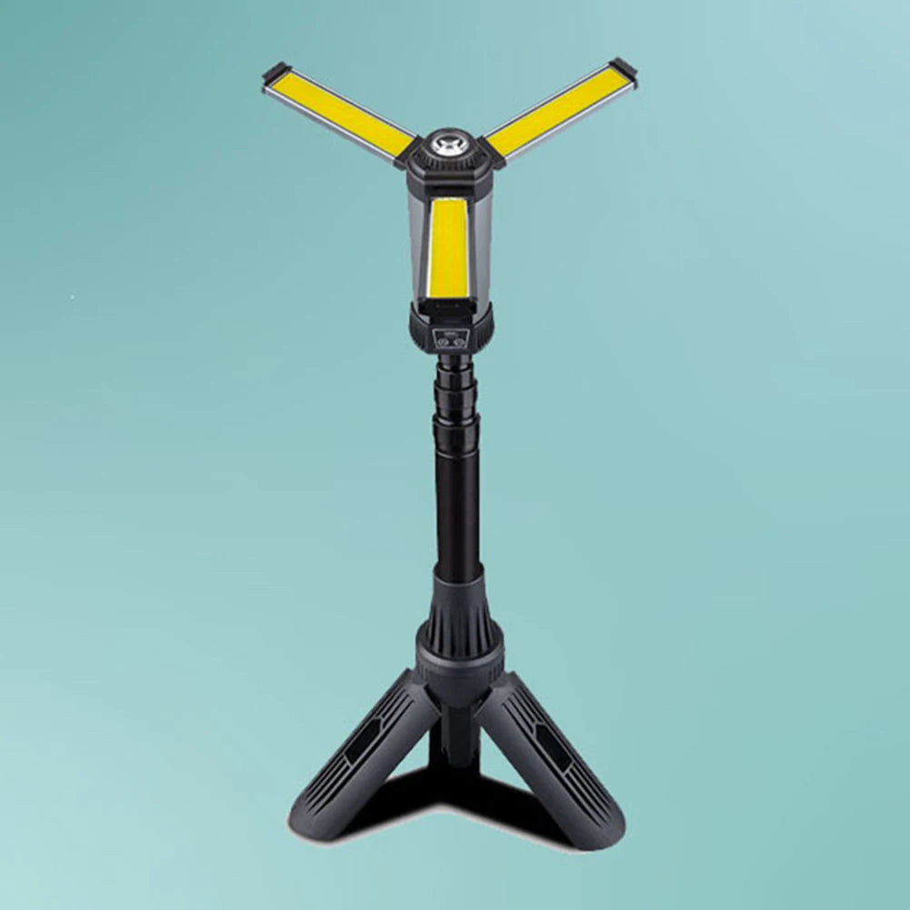 6000mAh LED Work Light Rechargeable Cordless Work Light with COB Construction Light Telescopic for Outdoor Camping