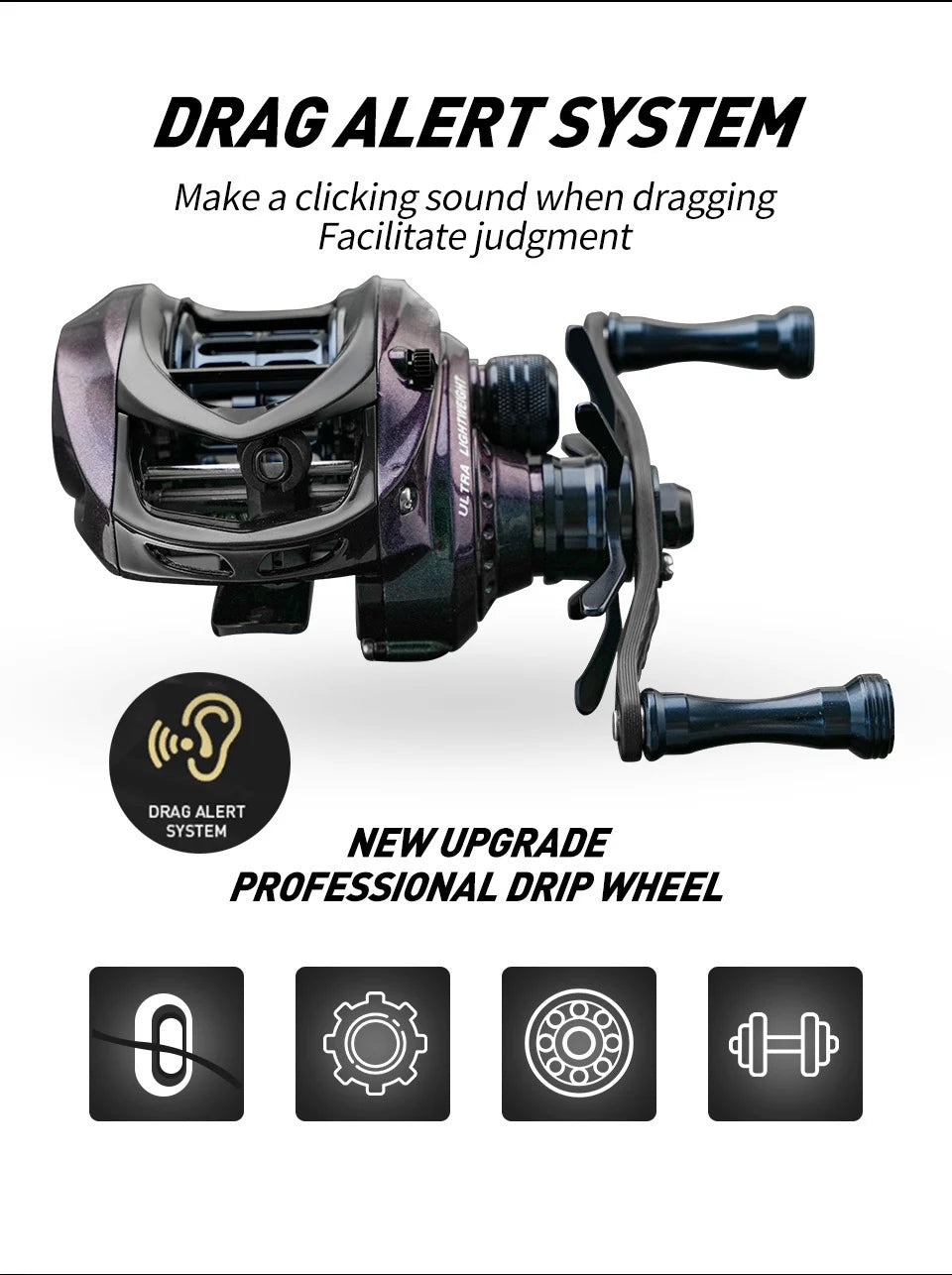 Ultra Lightweight BFS Baitcasting Reel – Ceramic Bearing Fishing Reel with 5KG Drag