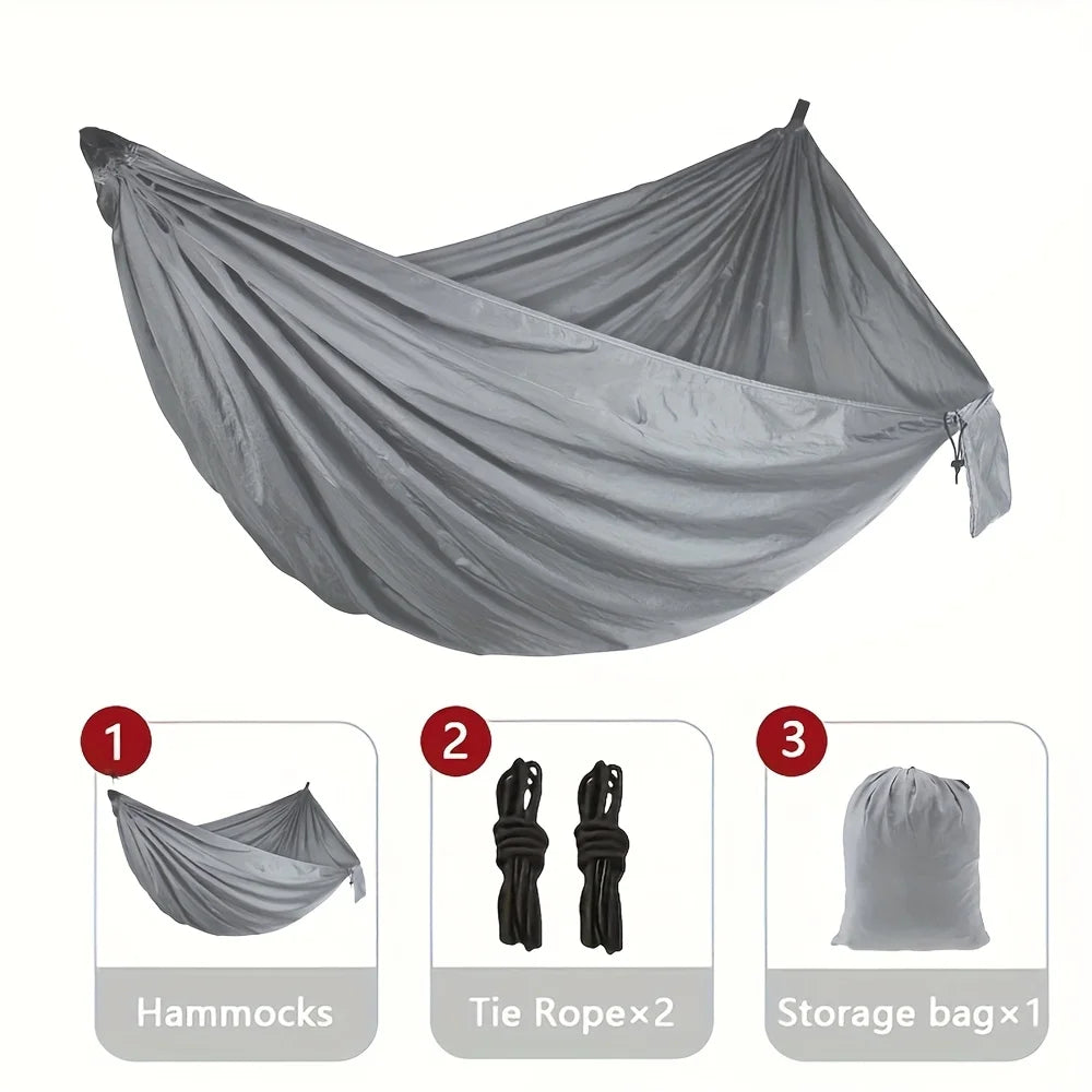 Portable Heavy Duty Camping Hammock with Straps & Storage Bag – Lightweight Outdoor Hammock for Hiking & Travel