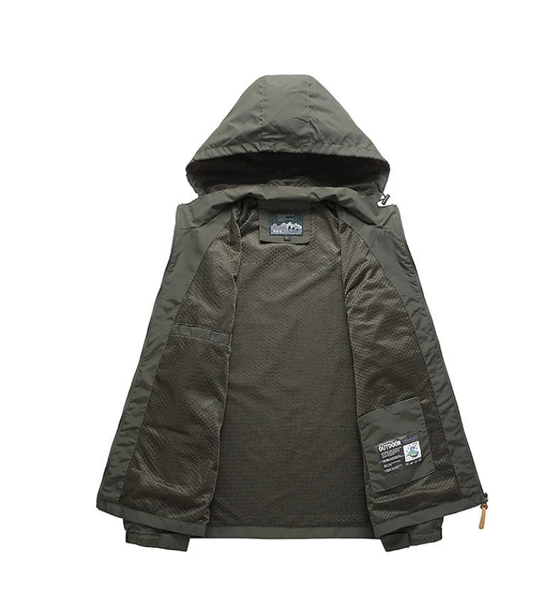 Waterproof Windbreaker Jacket – Outdoor Hiking, Camping & Fishing Casual Coat