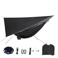 Heavy Duty Camping Hammock with Mosquito Net & Rain Fly – Waterproof Outdoor Survival Hammock System