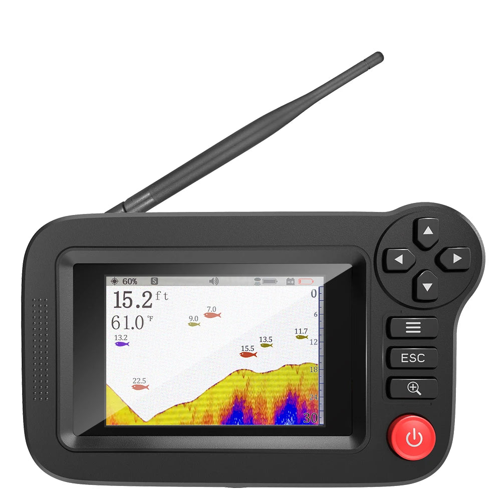 PUPOPAN Smart Fish Finder - Portable Fish Finder and Depth Finder For Recreational Fishing From Dock, Shore Or Bank Find fish