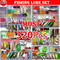 Fishing Lure Kit Set for Bass Pike Crank Tackle with Box