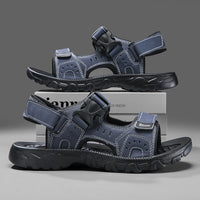 Men's Leather Hiking Sandals Lightweight Beach Walking Shoes