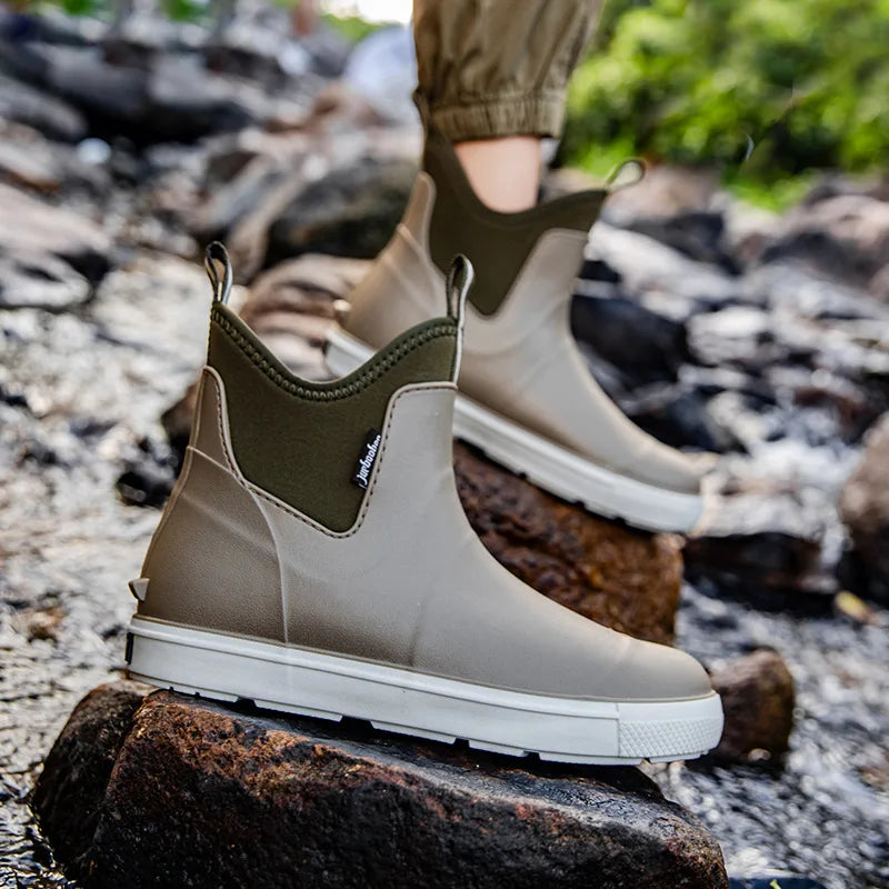 Men’s Heavy Duty Waterproof Rain Boots – Durable Outdoor Fishing & Work Boots