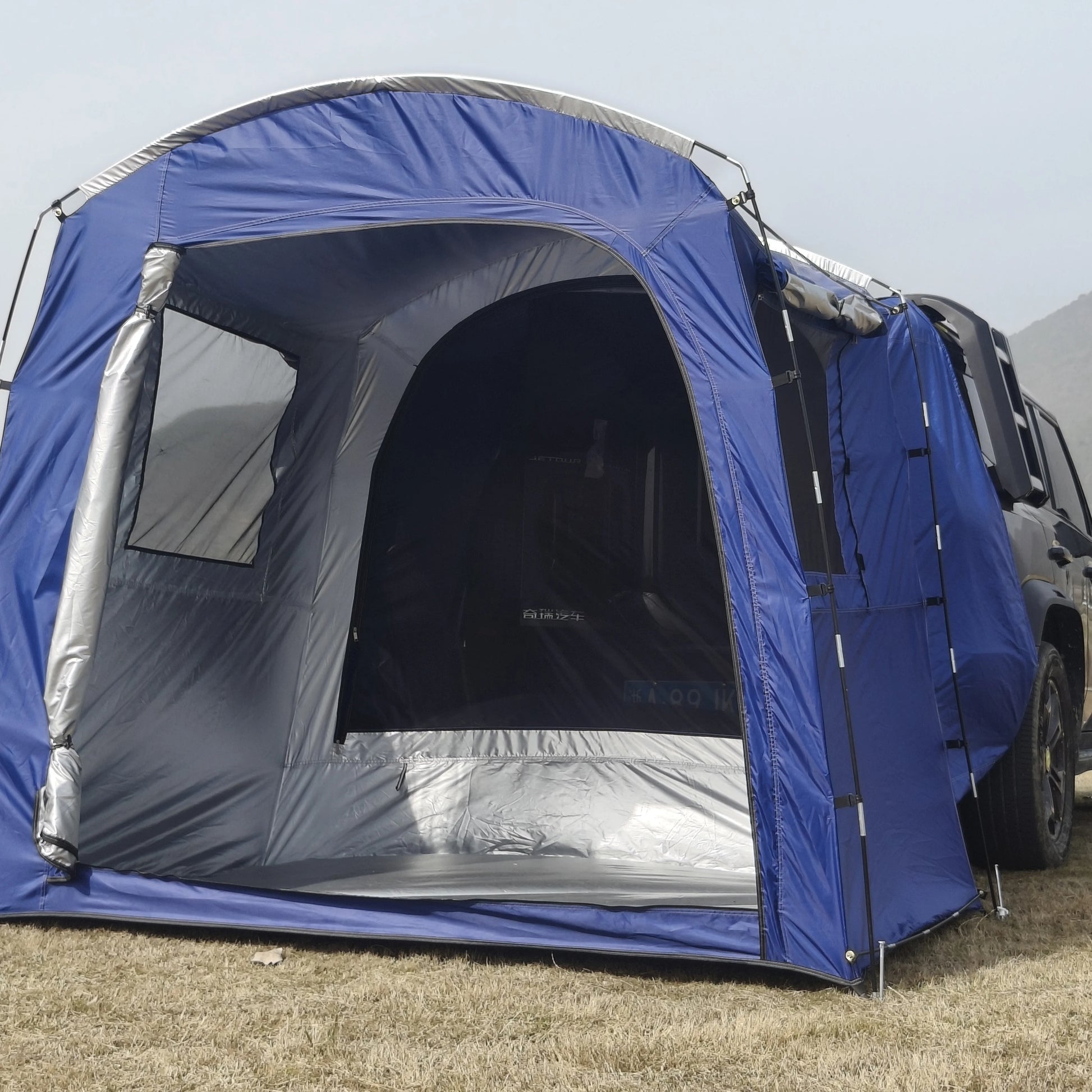 Car Rear Rest Tent Christmas Long-distance Driving 2/3 Person Car Tent, SUV Tailgate Tent, Car Hatchback Tent with Screen Window