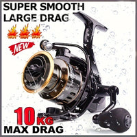 HE6000-7000 Spinning Wheel Fishing Reel – 5.2:1 Ratio 10KG Resistance
