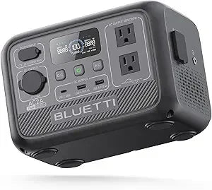 BLUETTI AC2A Portable Power Station – 204Wh LiFePO4 Battery, 300W (600W Power Lifting) AC Output, Solar Generator for Camping & Emergency Backup