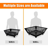 Fire Pit 25 Inch Outdoor Outside Wood Burning Portable Firepit Log Stove Fireplace for BBQ Camping Campfire Bonfire Backyard
