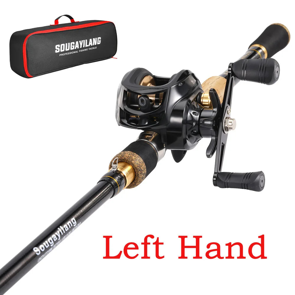 Heavy Duty Telescopic Baitcasting Rod & Reel Combo – Full Fishing Kit with Carry Bag