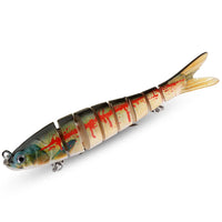 8-Segment Swimbait Fishing Lure – Slow Sinking Jointed Bass & Carp Hard Bait with Treble Hooks