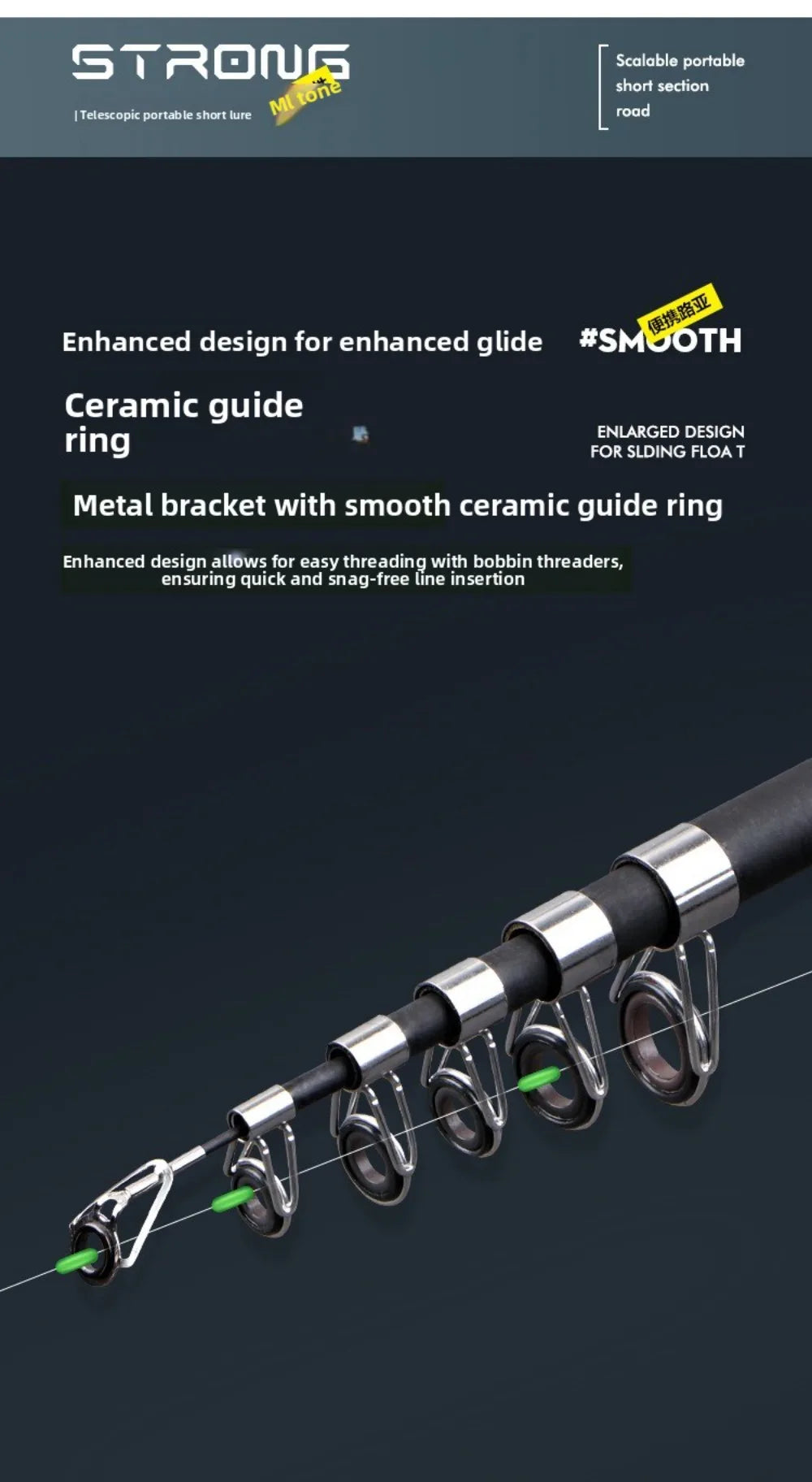 Heavy Duty Surf Fishing Rod – Saltwater & Freshwater Spinning & Casting Fishing Pole (1.6M-2.1M)
