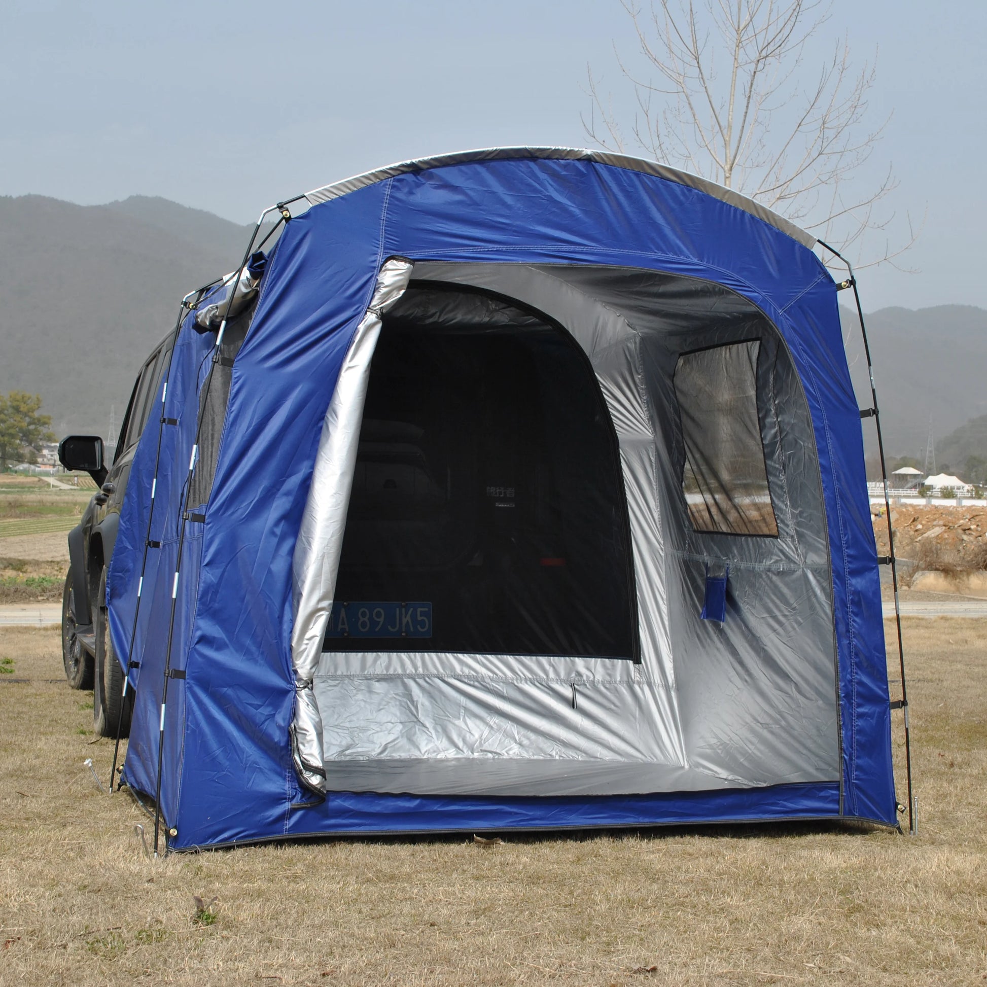 Car Rear Rest Tent Christmas Long-distance Driving 2/3 Person Car Tent, SUV Tailgate Tent, Car Hatchback Tent with Screen Window