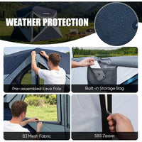 4 Person Quick Setup Camping Tent – Waterproof Wind Resistant Portable Shelter for Outdoor Camping & Hiking