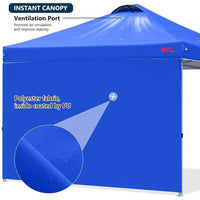 Durable -up Tent with 1 Sidewall (8'x8')