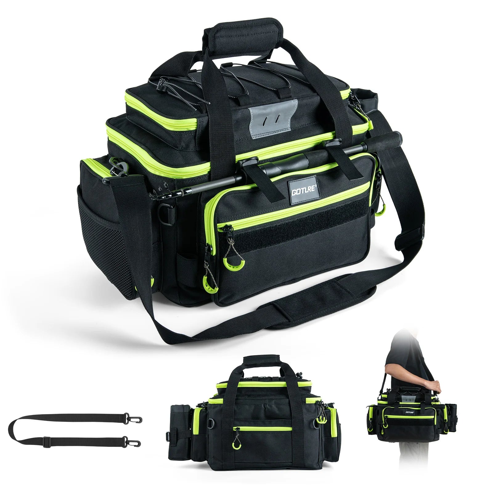 Heavy Duty Waterproof Fishing Tackle Backpack – Large Capacity Outdoor Fishing Storage Bag