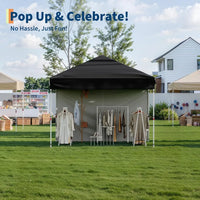 10x10FT Instant Pop Up Canopy Tent with 4 Side Walls, Waterproof UV Protected for Outdoor Events