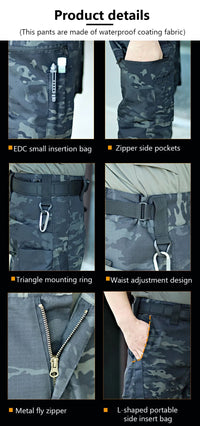 Outdoor Cargo Pants – Waterproof Multi-Pocket Outdoor Work & Training Trousers
