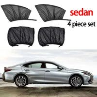 2PCS/4PCS Car Window Sunshade Mosquito Net Set – Breathable UV Protection Screens for Front & Rear Windows