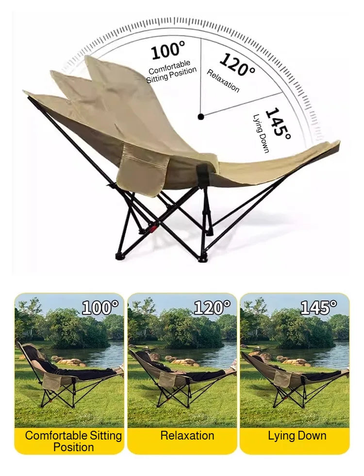 Portable Folding Recliner Beach Chair Leg Rest Lunch Break Folding with Outdoor Lunch Chair Outdoor Camping Chair Fishing Chair