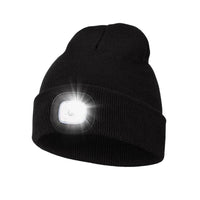 Unisex LED Knitted Beanie Hat | USB Rechargeable Headlamp Winter Warm Hat for Night Activities