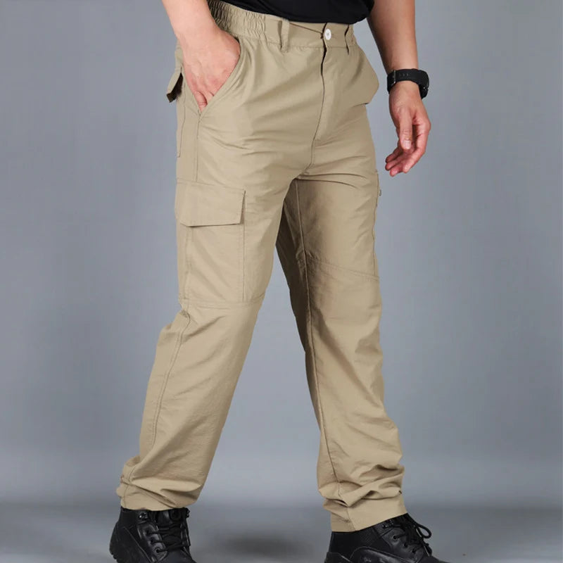 Men’s Lightweight Waterproof Cargo Pants – Quick Dry Tactical Trousers for Camping & Outdoor Use