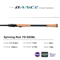 PURELURE DANCE S822H Spinning Rod – High Carbon Long Casting