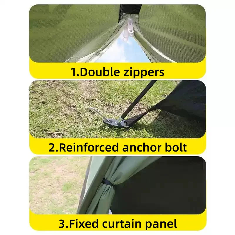 2 Person Ultralight Camping Tent – Dual Layer Waterproof Outdoor Hiking Tent with Sun Protection