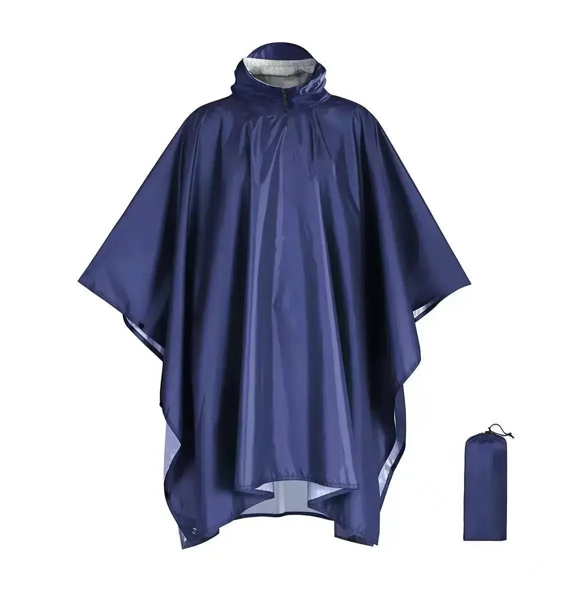 3 In 1 Outdoor Raincoat Hooded Sleeve Waterproof Rain Poncho Motorcycle Rain Cover Camping Hiking Travel Rainwear