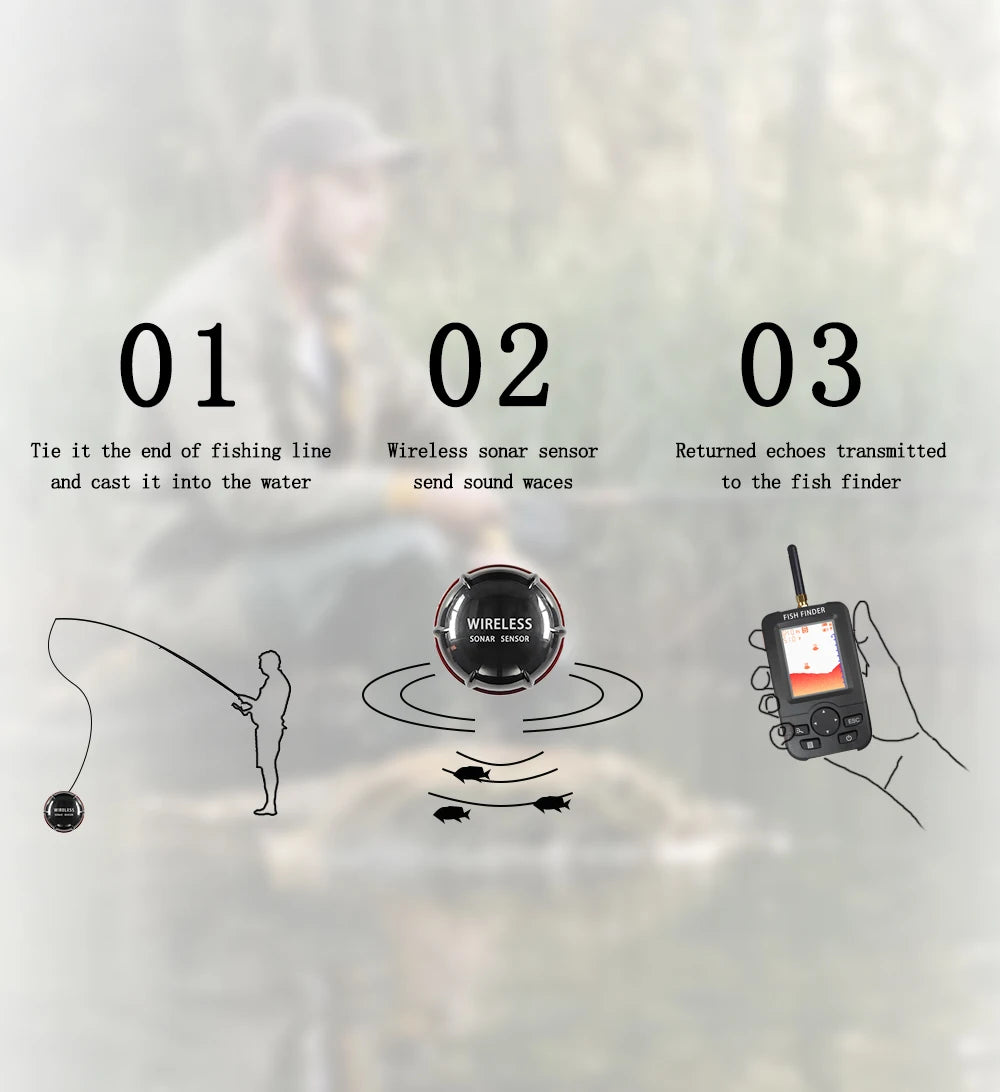 FindFish Portable Wireless Fish Finder XJ01 Sonar Fishing Echo Sounder Detector - Fishing Accessories