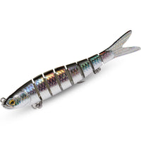 8-Segment Swimbait Fishing Lure – Slow Sinking Jointed Bass & Carp Hard Bait with Treble Hooks