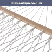 Heavy Duty 2-Person Outdoor Hammock with Hardwood Spreader Bar (475lb Capacity) – Durable Polyester Camping Hammock