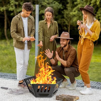Portable Outdoor Fire Pit – Wood-Burning Log Stove Fireplace for Camping, Backyard, Patio, Garden & Beach