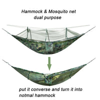 Portable Heavy Duty Nylon Camping Hammock with Mosquito Net – Single/Double Outdoor Travel Hammock