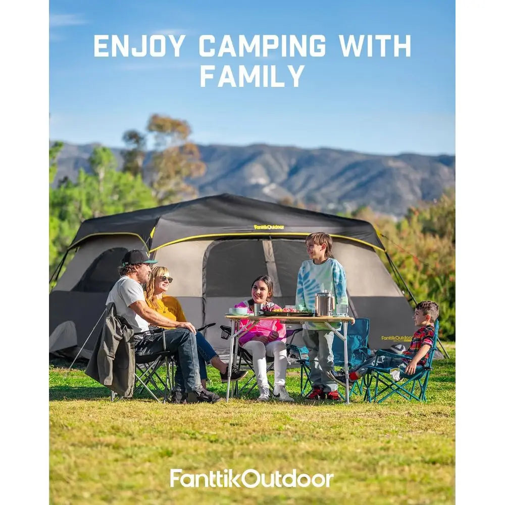 4-10 Person Cabin Camping Tent – Quick Setup Waterproof Windproof Family Tent for Camping & Hiking