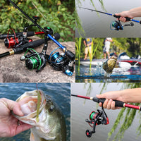Heavy Duty Carbon Fiber Spinning Fishing Combo – Rod, Reel, Line & Accessories Set