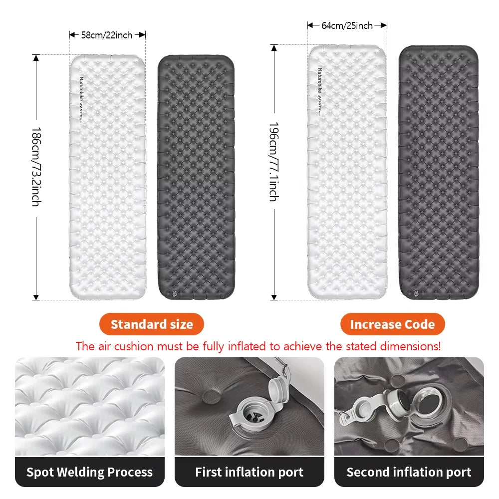 Naturehike Ultralight Camping Air Mattress Winter Sleeping Pad