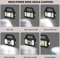 2000LM Solar-Powered LED Flashlight - Waterproof 6 Modes