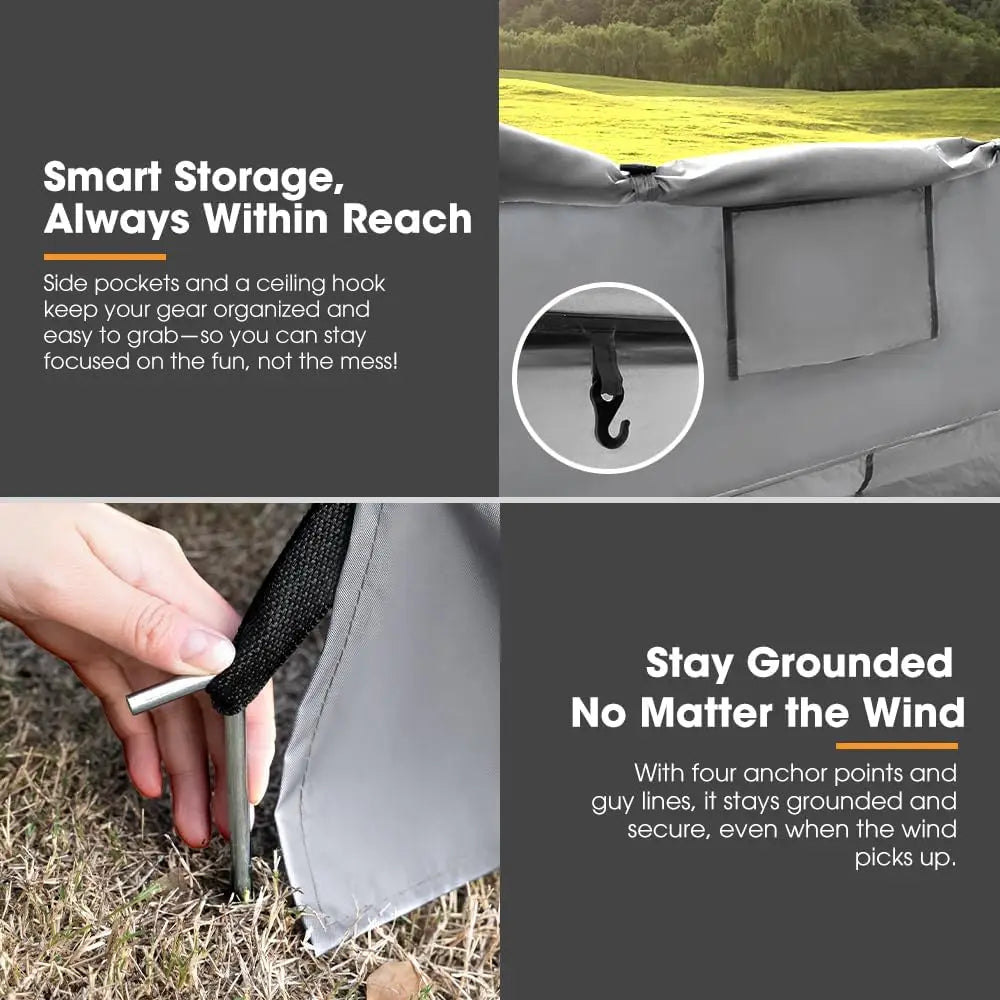 Suv Tailgate Tent For Camping Car Tent With Detachable Awning Waterproof 3000mm Uv50 210d Oxford Fits Suv Van Minivan Jeep Cuv M