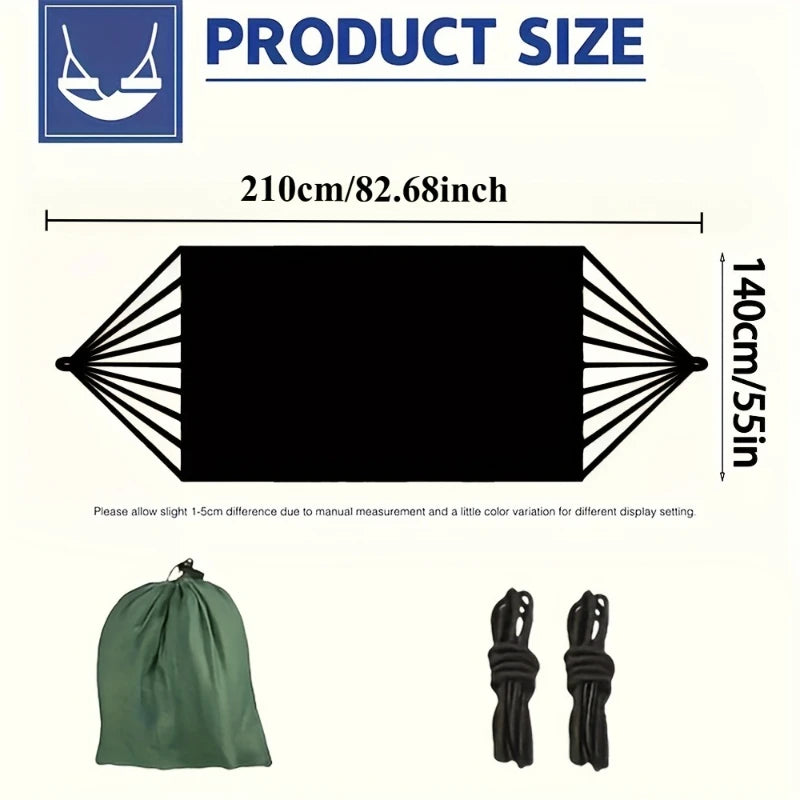 Portable Heavy Duty Camping Hammock with Straps & Storage Bag – Lightweight Outdoor Hammock for Hiking & Travel