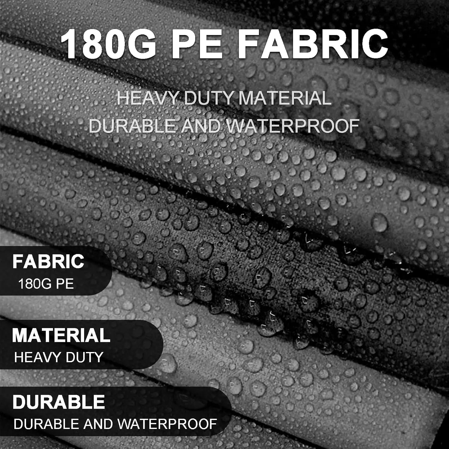 10x20 Heavy-Duty Carport Canopy Cover, Waterproof Replacement Top with Edge & Bungees (Frame Not Included)