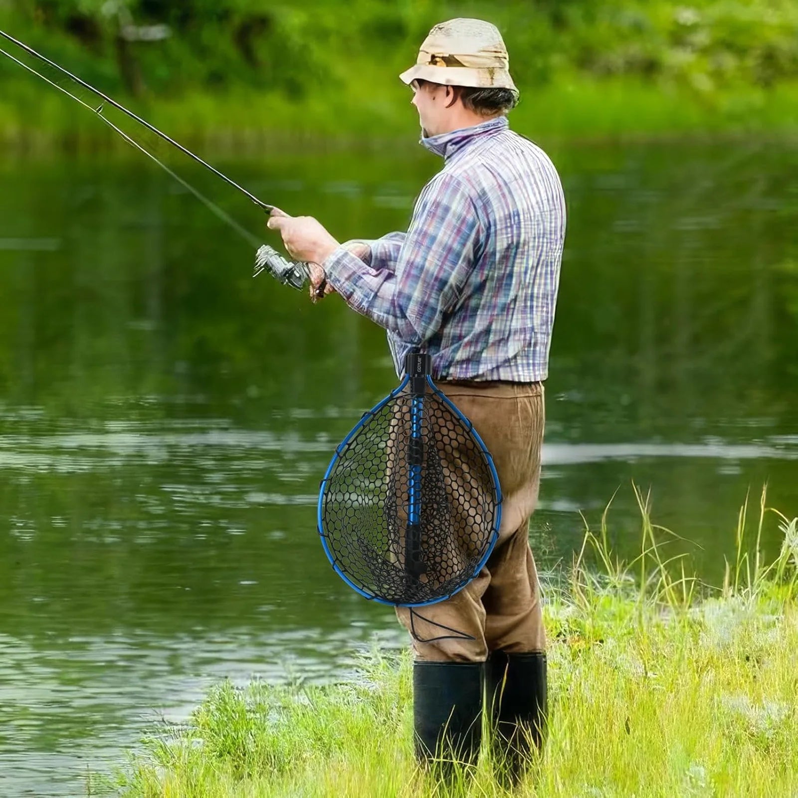Portable Telescopic Fishing Landing Net – Folding Aluminum Alloy Trout Fishing Net
