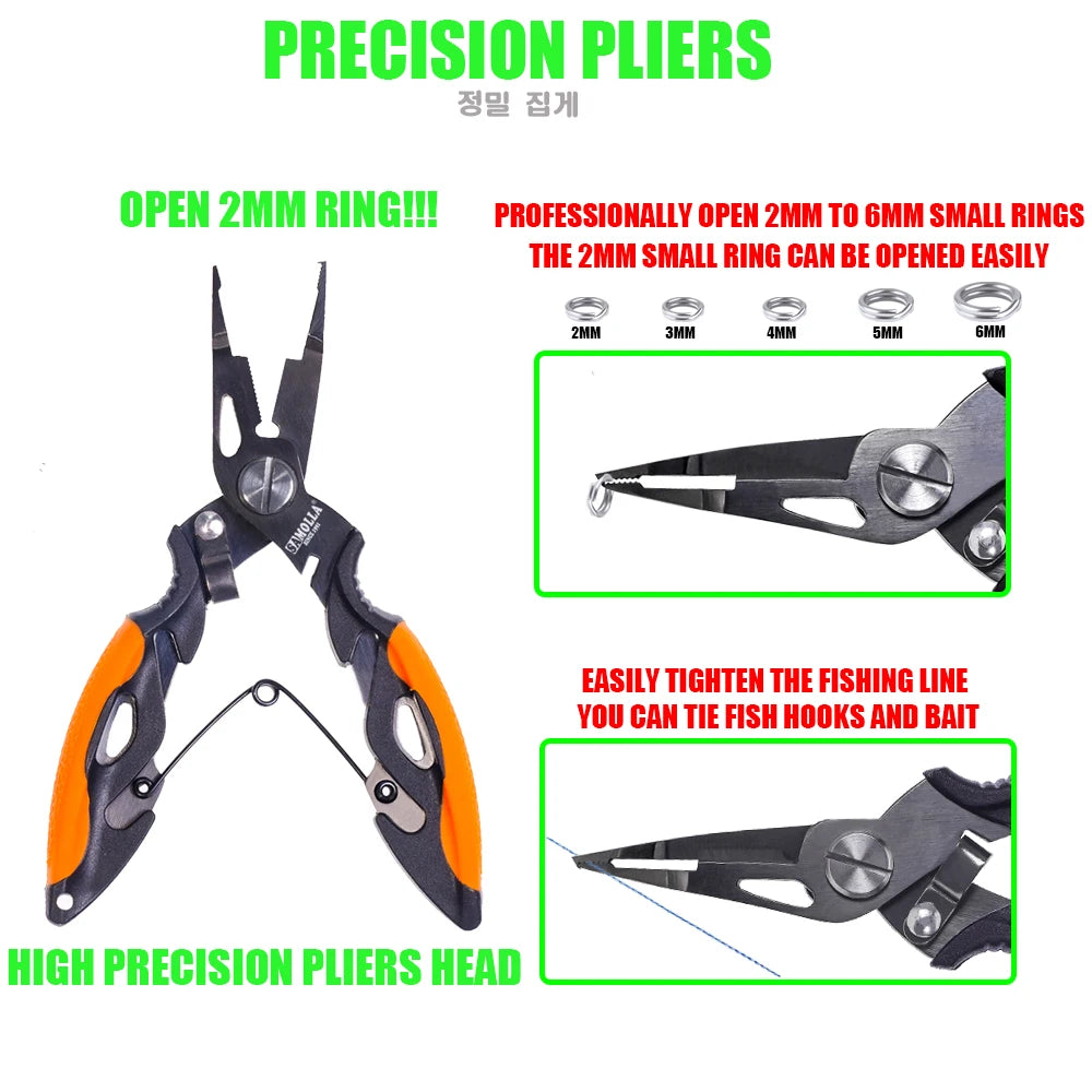 Heavy Duty Multifunction Fishing Pliers – Stainless Steel Hook Remover & Line Cutter Tool