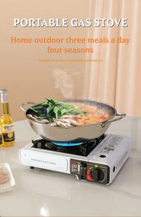 Portable cartridge stove, multi-functional stove,lightweight,suitable for camping,outdoor barbecuing,home cooking and gatherings