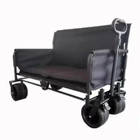 Collapsible Folding Utility Beach Cart Wagon Heavy Duty Large Capacity Fold Wagon Ourdoor Trolley Portable Garden Camping Cart