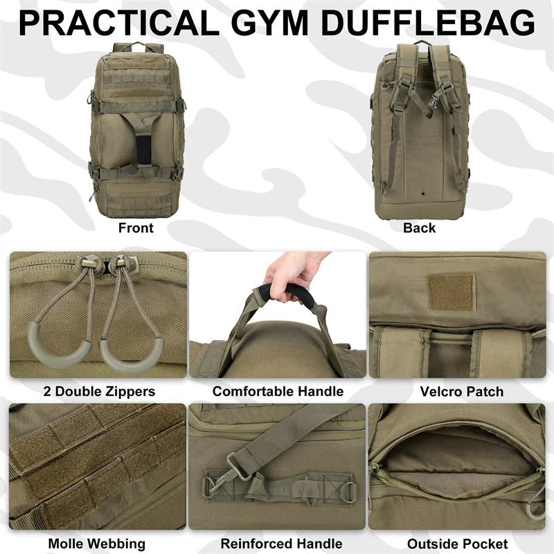 LQARMY 30L 50L 80L Tactical Backpack for Hiking & Travel