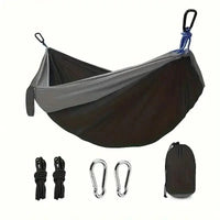 Portable Heavy Duty Double Camping Hammock – Anti-Roll Outdoor Hammock for Hiking, Beach & Backyard Use