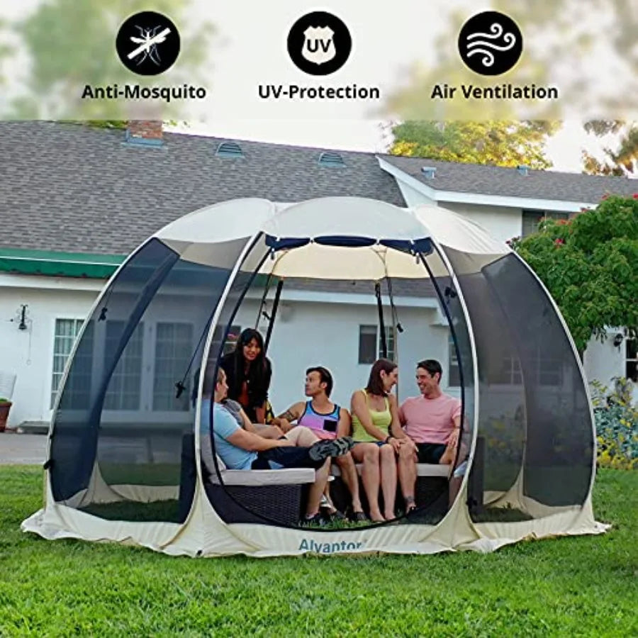 Pop Up Screen House Gazebo – Instant Mosquito Net Shelter, UV Protection Portable Canopy Tent for Patio & Backyard