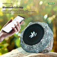 Solar Powered Simulation Stone Bluetooth Remote Control Speaker for Outdoor Lawn and Courtyard Decoration Without Wiring