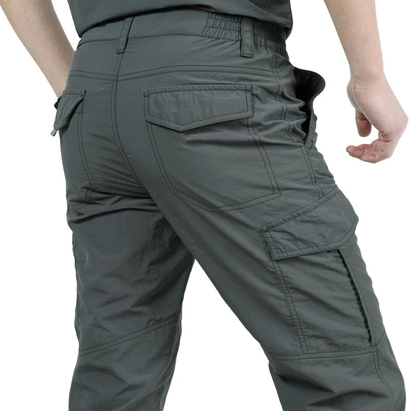 Men’s Lightweight Waterproof Cargo Pants – Quick Dry Tactical Trousers for Camping & Outdoor Use